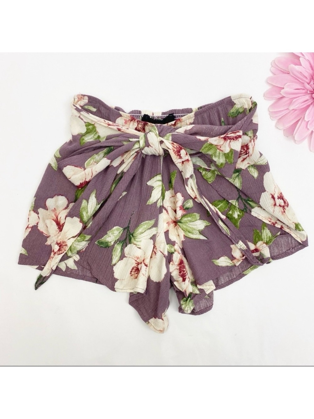 Planet Blue/Blue Life Wrap Star Tie Front Shorts Floral Print Boho Bohemian